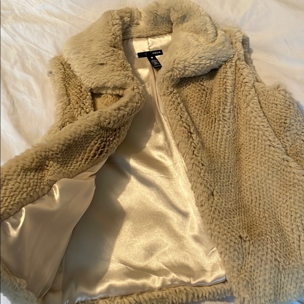 Aqua Faux Fur Vest